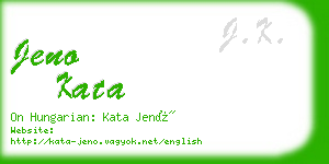 jeno kata business card